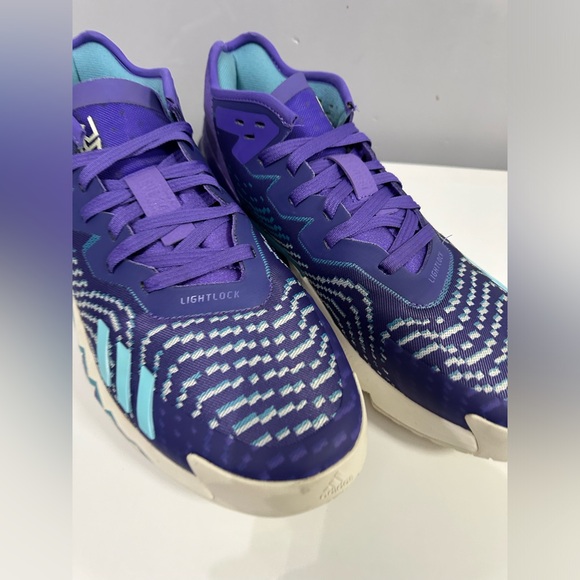 EUC Men’s Adidas Donovan Mitchell Athletic Tennis Shoes Purple and Teal Size 12 main image 10